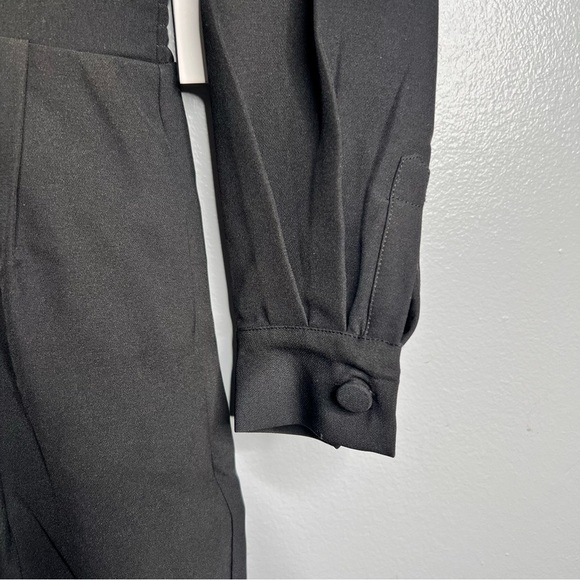 LINI Black Sequin Jumpsuit – Long Sleeve, V-Neck – NWT – Size Small - Picture 4 of 6